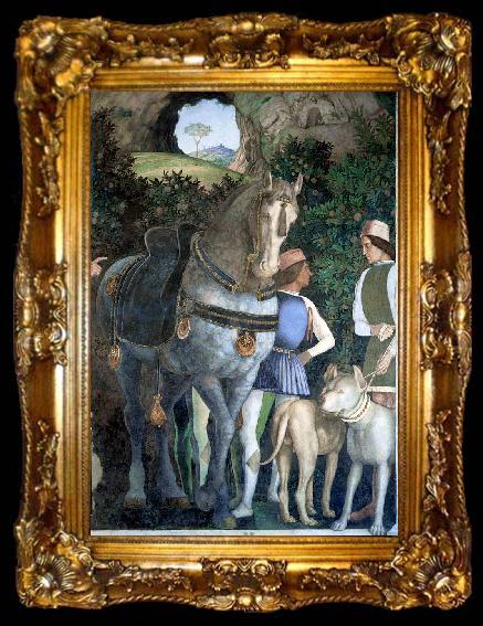 framed  MANTEGNA, Andrea The Court of Mantua (detail) ef, ta009-2